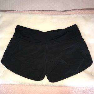 lululemon black speed shorts